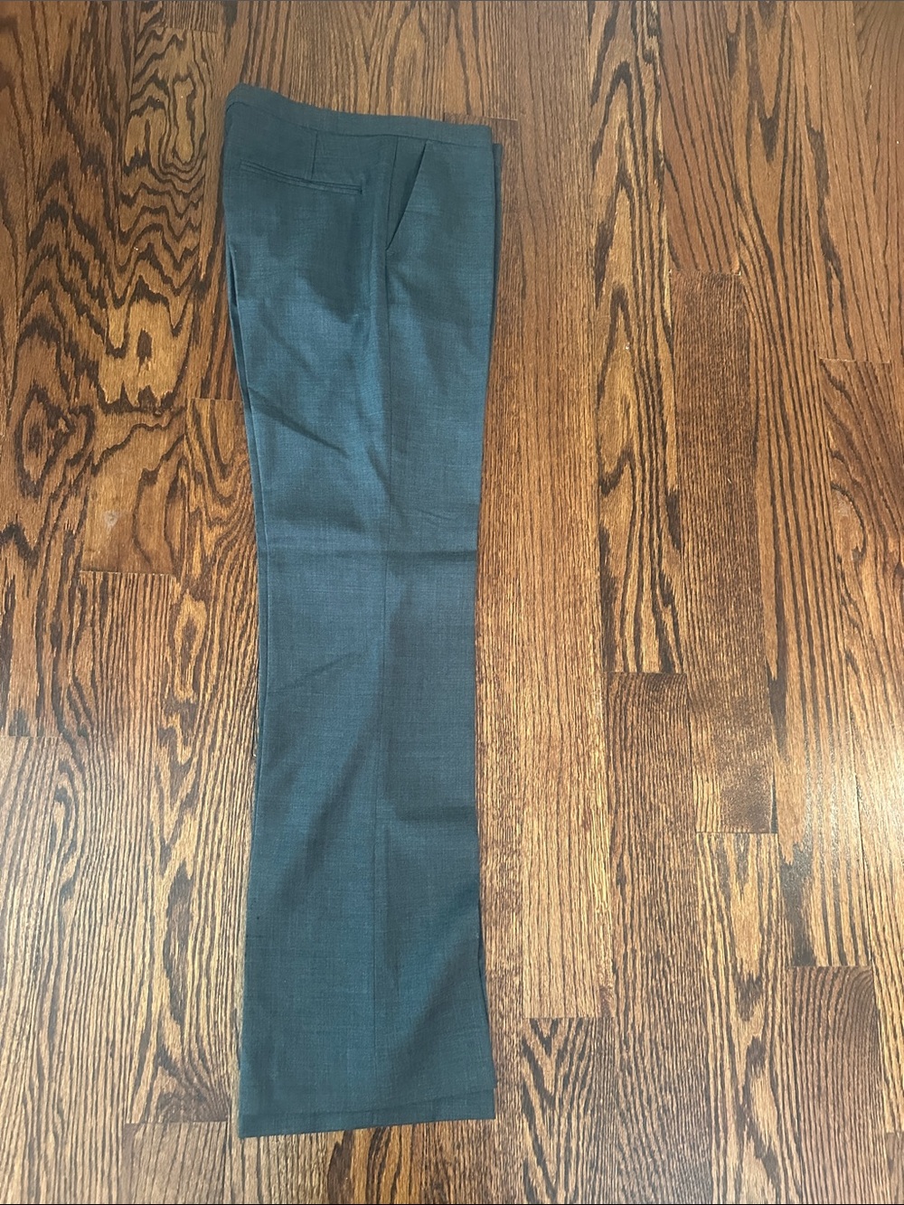 Joseph 100% wool Classic Straight-Leg Dress Pants in Teal. Made in France